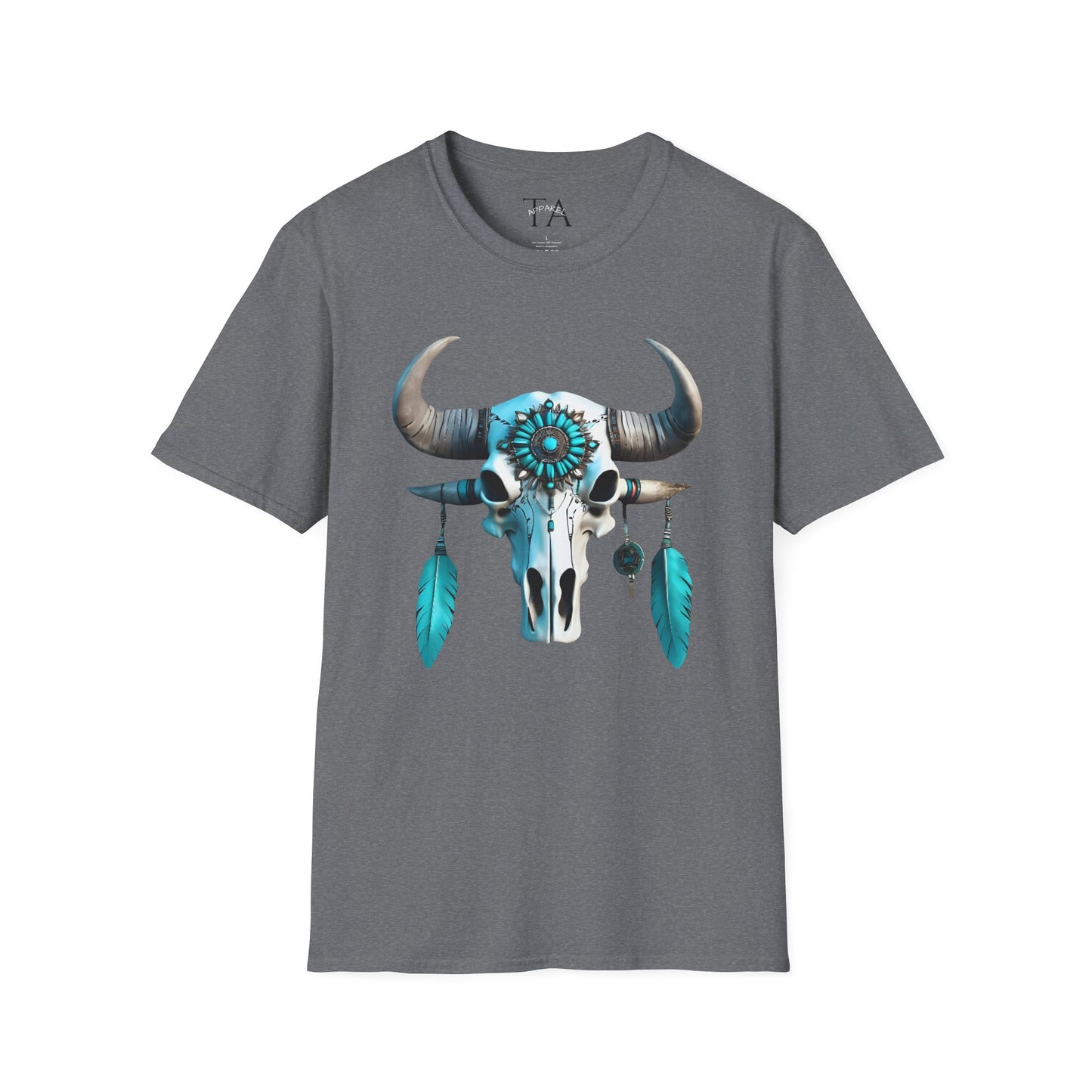 Native American Turquoise Buffalo Skull Tee - Unisex Jersey