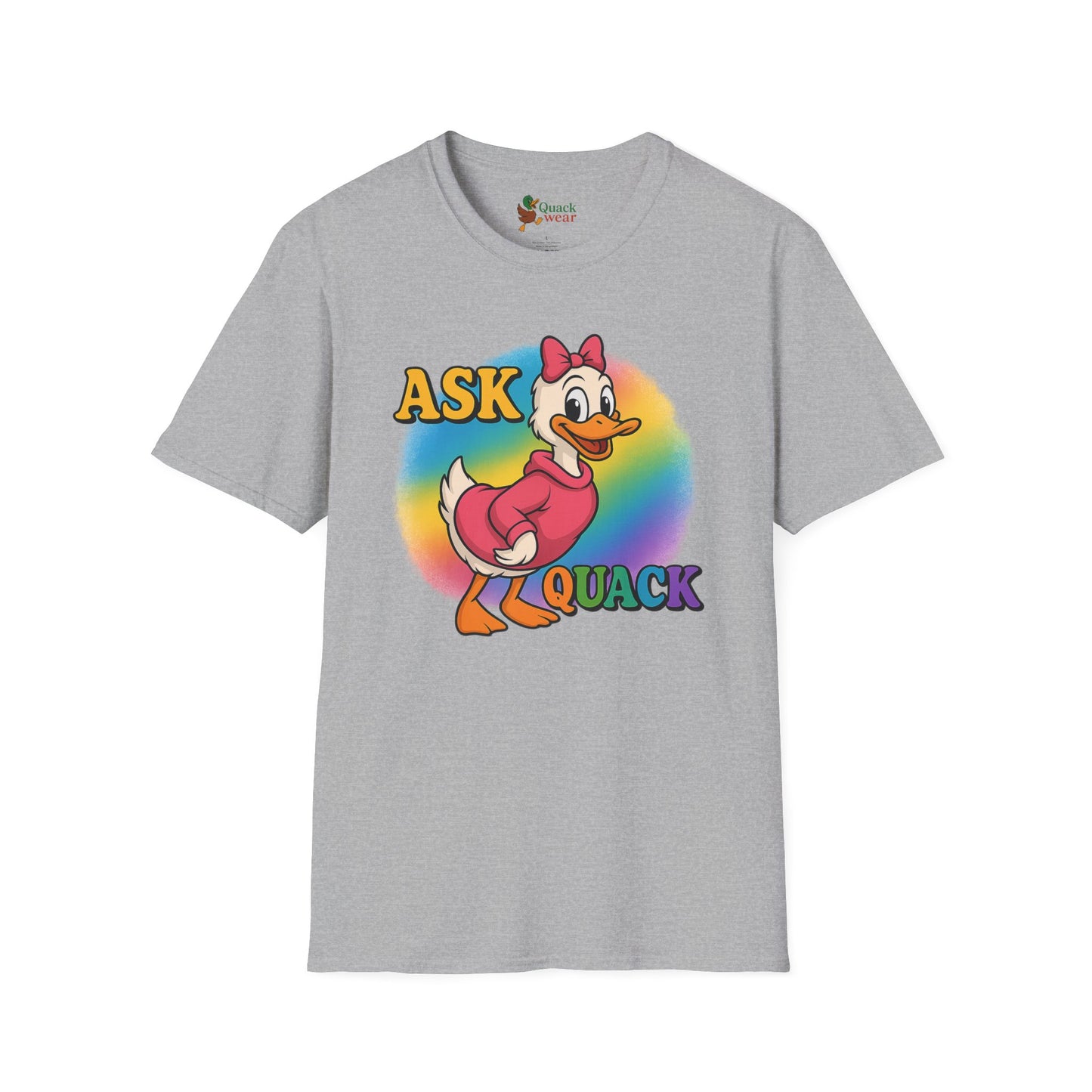 Ask Quack Duck Unisex T-Shirt - Funny Graphic Tee for Kids and Adults