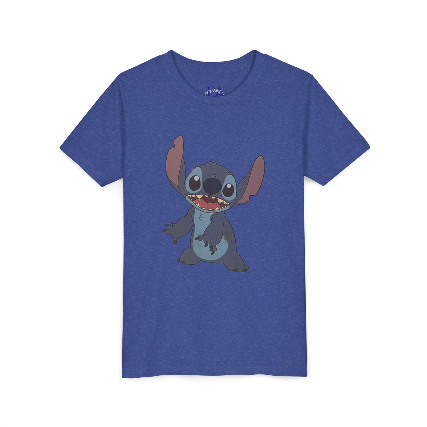 Kids Short Sleeve Tee with Stitch, Cute Kids Tee, Fun Gift for Boys & Girls, Birthday Gift, Summer Wear, Kids' Fashion