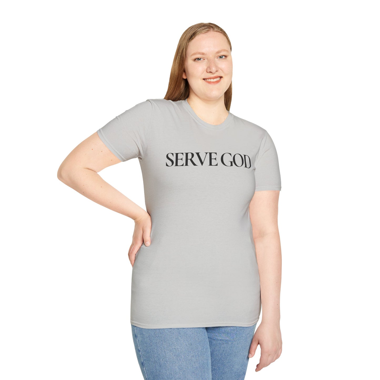 Faith Inspired "Serve God" T-Shirt - Inspirational Faith-Based Christian Gift