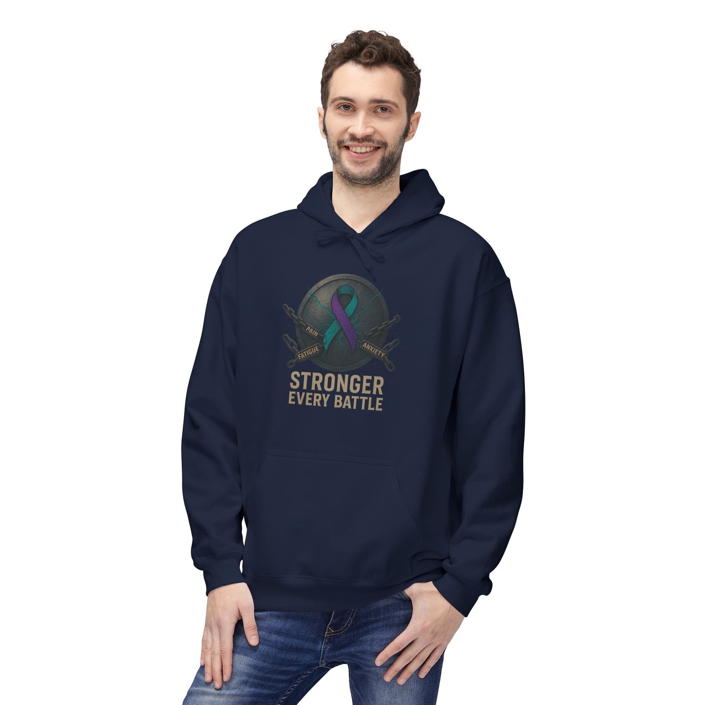 Fragile X Empowering Strength Hoodie - Unisex Midweight Softstyle Fleece, Casual Wear, Motivational Gift, Workout Fashion, Everyday Comfort