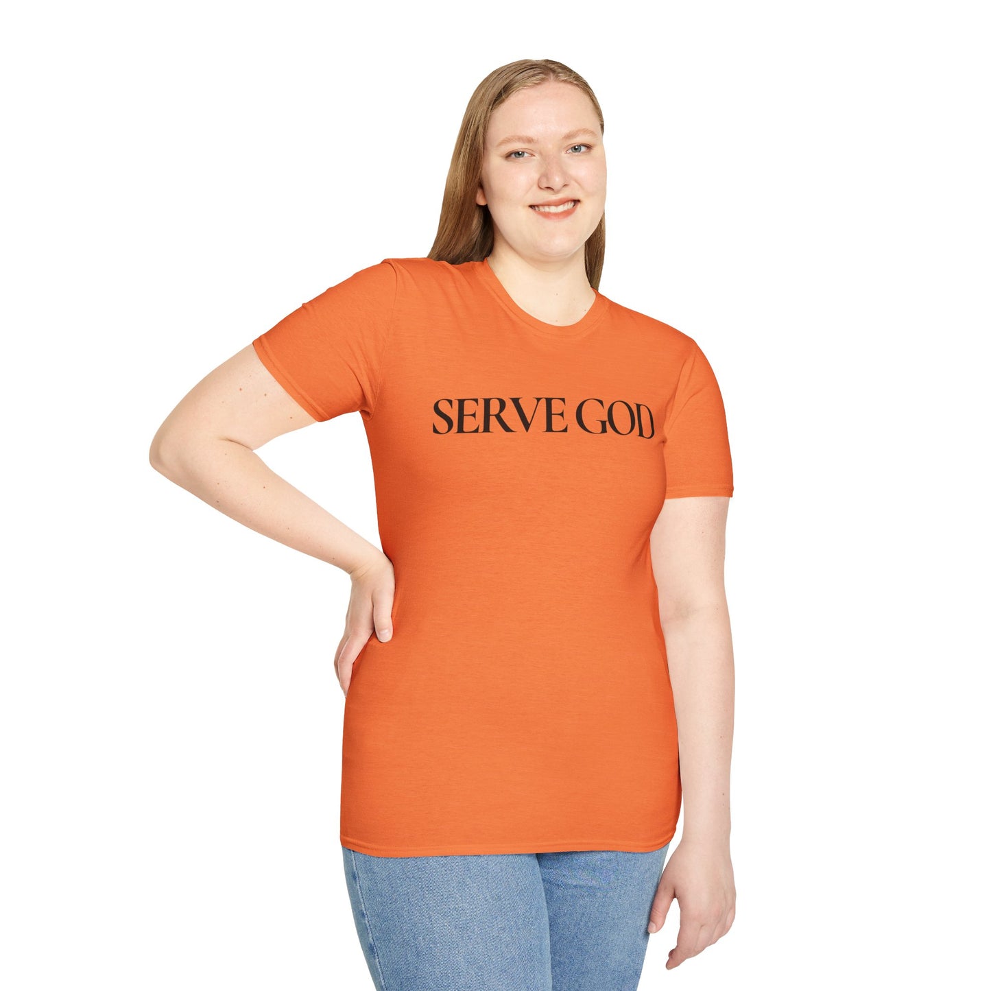 Faith Inspired "Serve God" T-Shirt - Inspirational Faith-Based Christian Gift