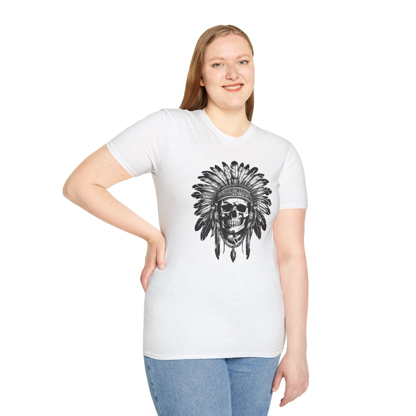 Native American Skull Graphic Unisex T-Shirt