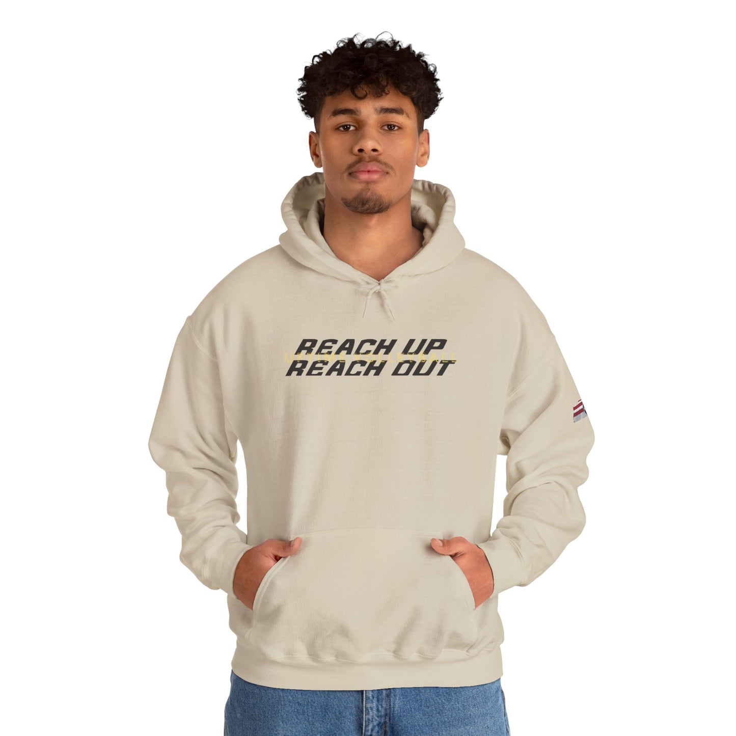 UPTIME Volleyball Reach Up Reach Out Hoodie | Empowerment Motivational Gift