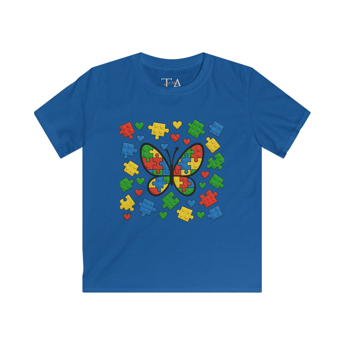 Autism Lego Puzzle Colorful Butterfly Shirt