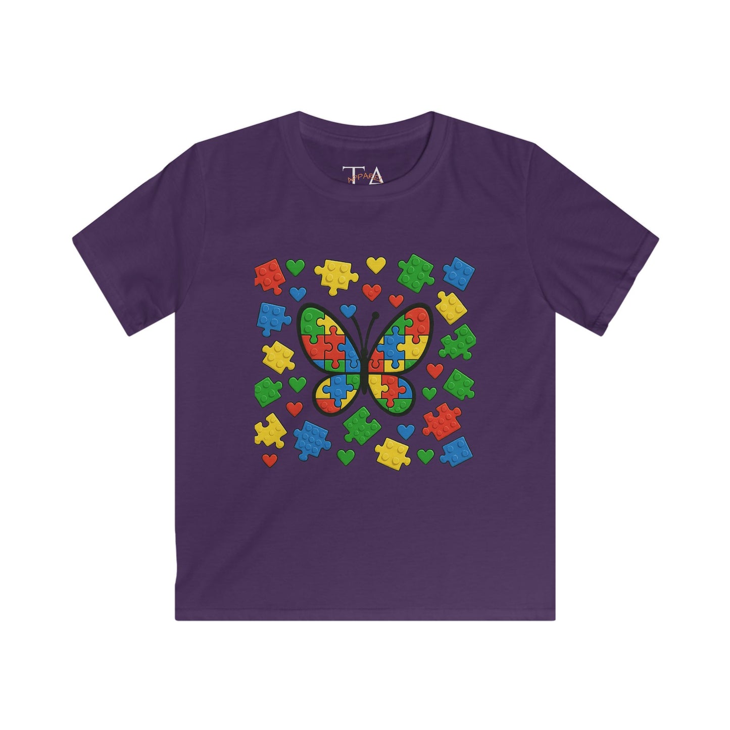Autism Lego Puzzle Colorful Butterfly Shirt