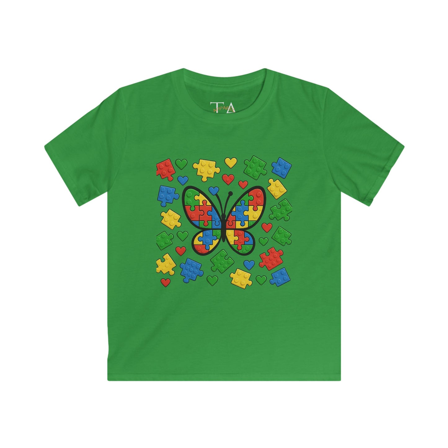 Autism Lego Puzzle Colorful Butterfly Shirt
