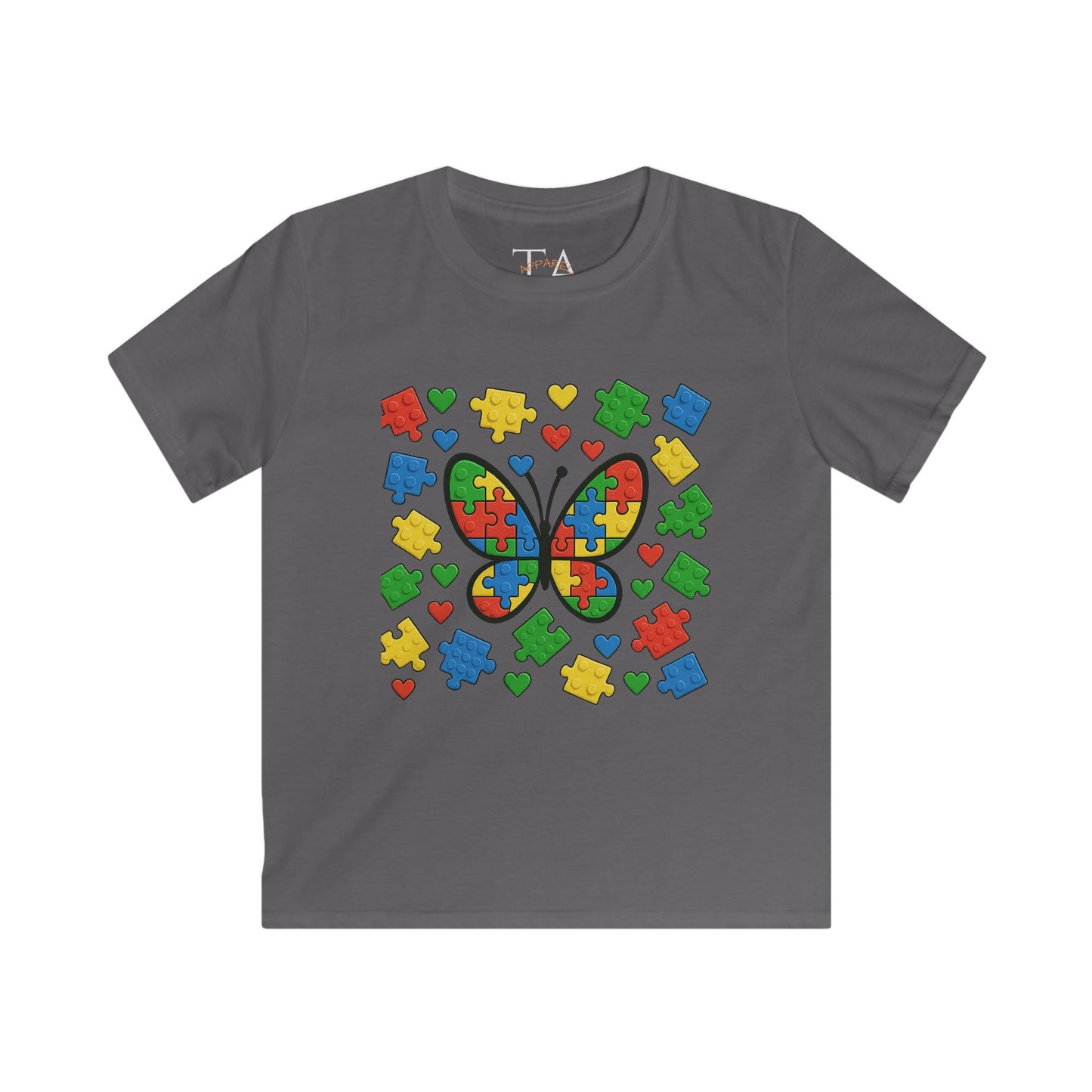 Autism Lego Puzzle Colorful Butterfly Shirt