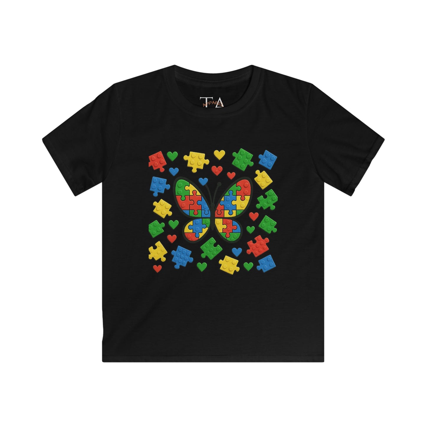 Autism Lego Puzzle Colorful Butterfly Shirt