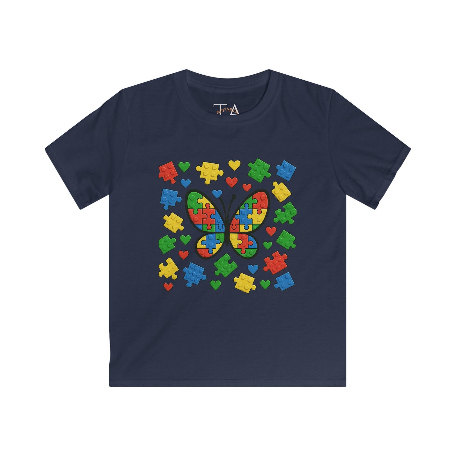 Autism Lego Puzzle Colorful Butterfly Shirt