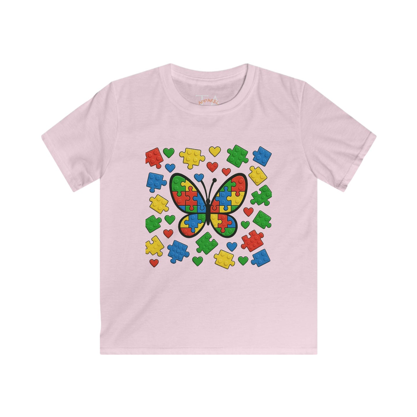 Autism Lego Puzzle Colorful Butterfly Shirt