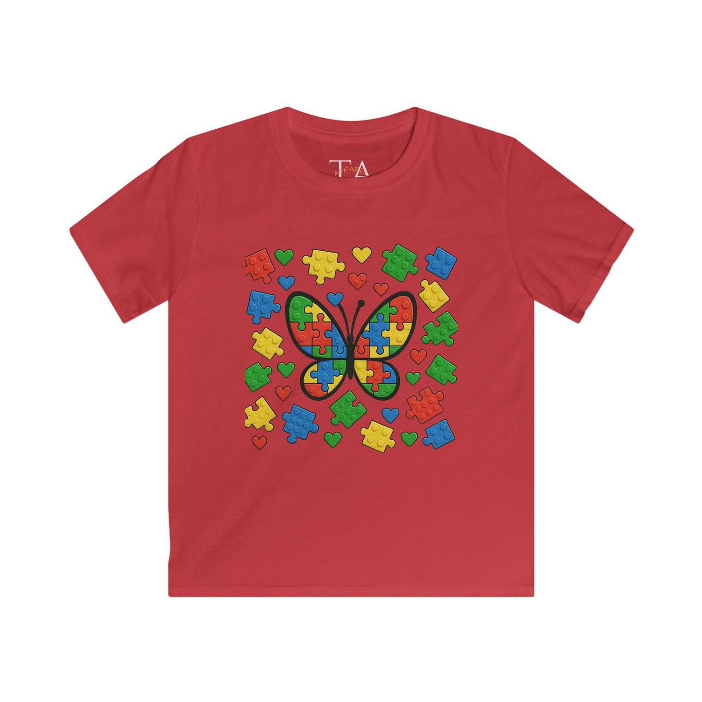 Autism Lego Puzzle Colorful Butterfly Shirt