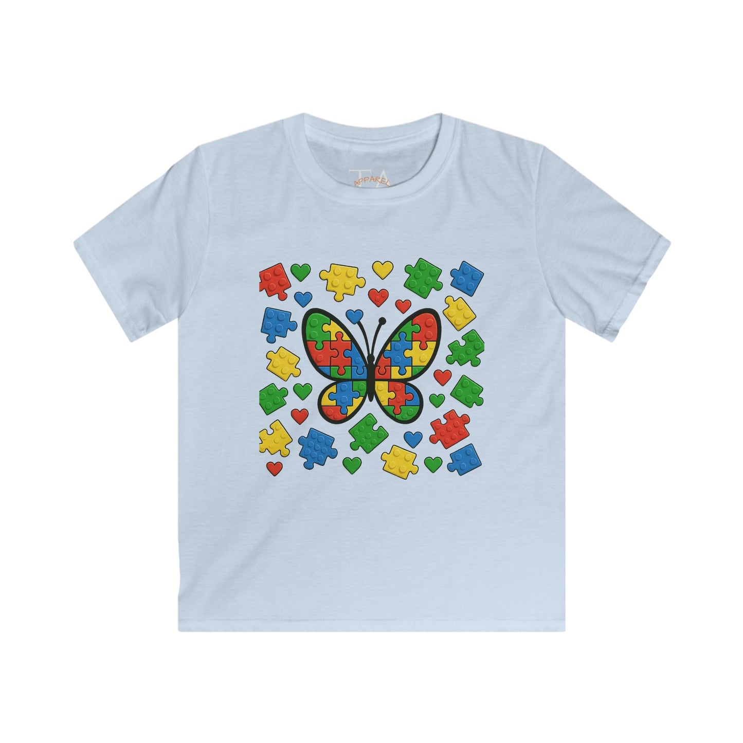 Autism Lego Puzzle Colorful Butterfly Shirt