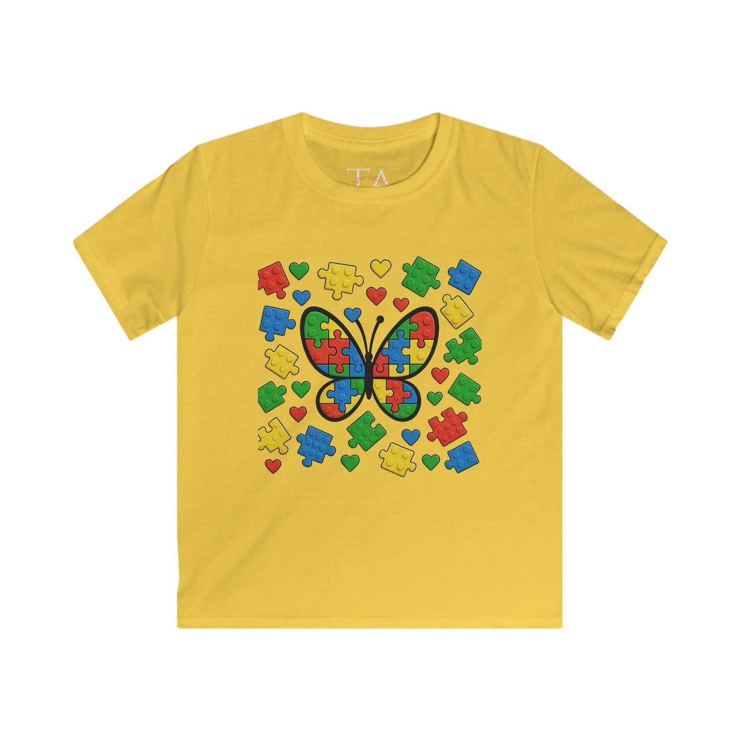 Autism Lego Puzzle Colorful Butterfly Shirt