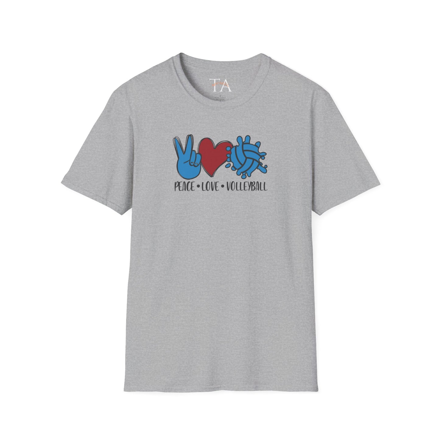 Peace Love Volleyball Unisex T-Shirt, Casual Tee, Sports Apparel, Gift for Volleyball Lovers, Summer Fashion