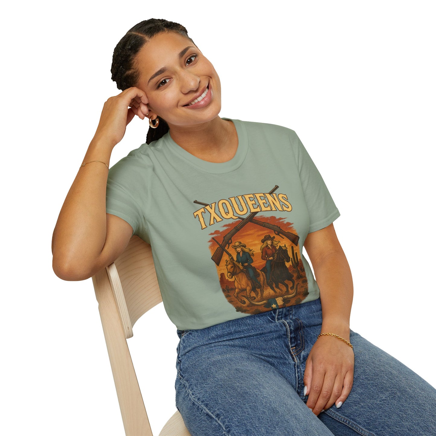 TXQUEENS Western Graphic Unisex T-Shirt