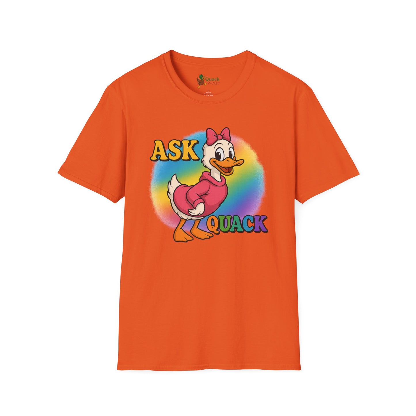 Ask Quack Duck Unisex T-Shirt - Funny Graphic Tee for Kids and Adults