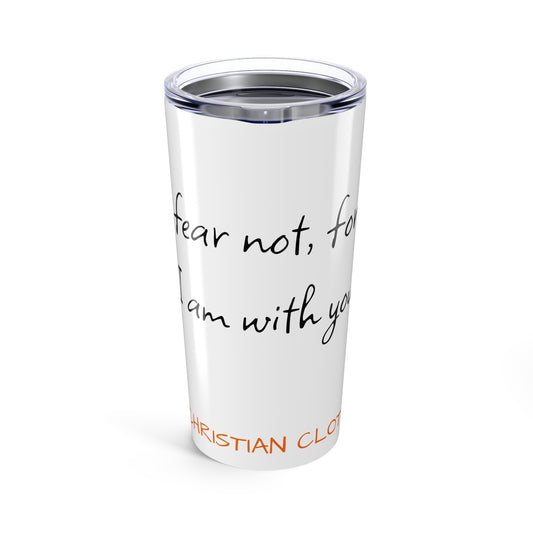 Tumbler 20oz, Christian Walk by Faith Design, Religious Travel Cup, Inspirational Drinkware, Bible Verse Gift, Faithful Quote Tumbler