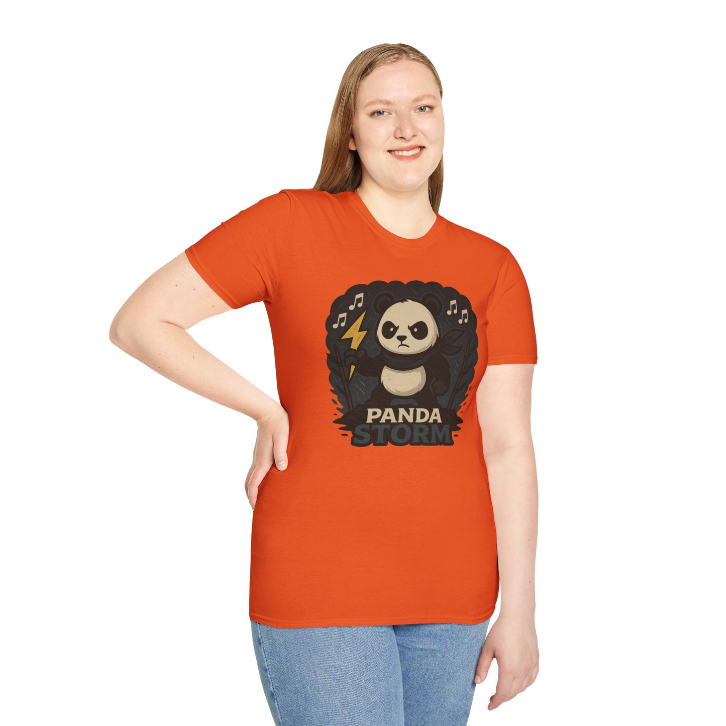 Panda Storm Tee for Animal and Music Lovers - Softstyle T-Shirt