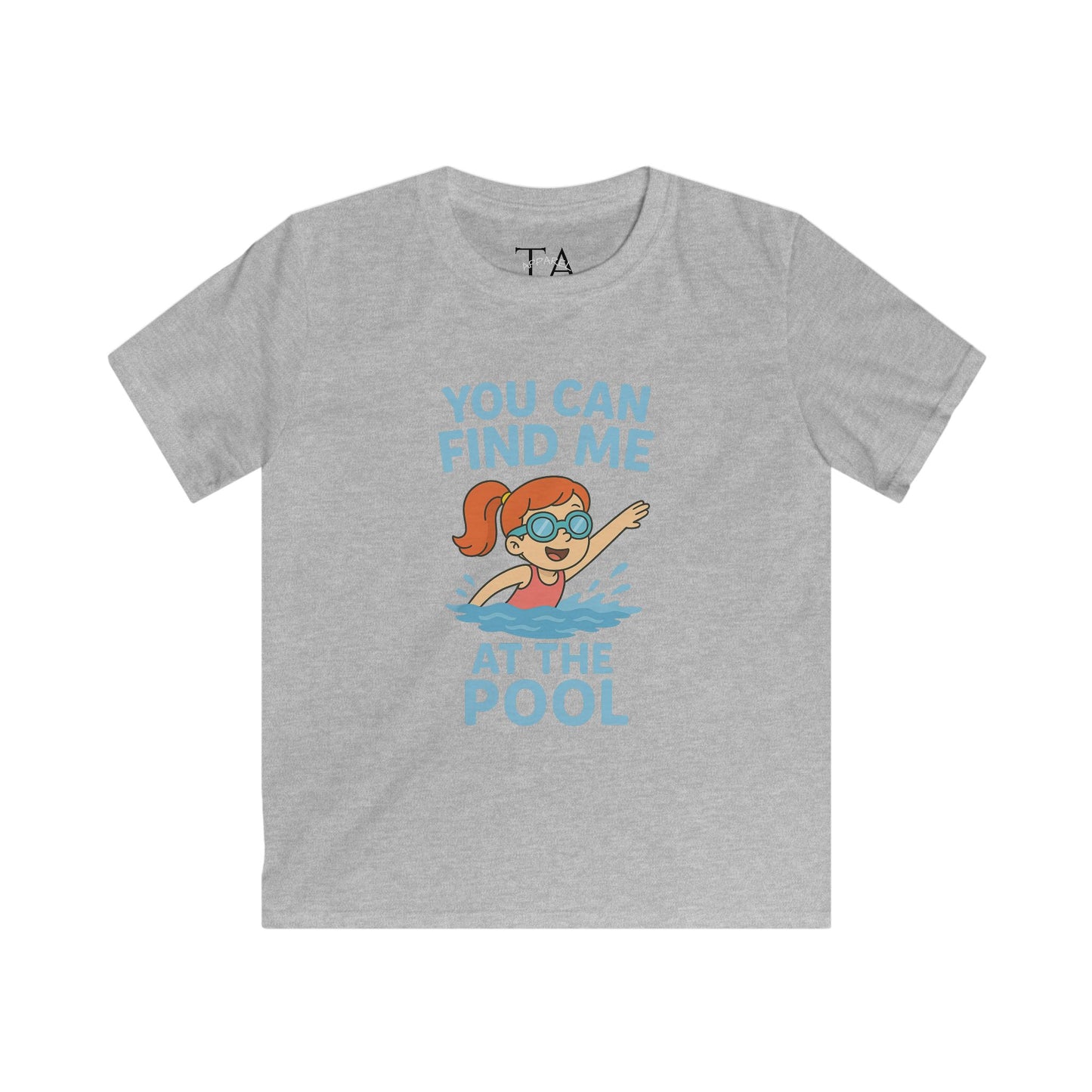 Kids Summer Pool Tee, Fun Tee for Girls, Kids Fashion, Summer Apparel, Pool Party Shirt, Swimwear Gift