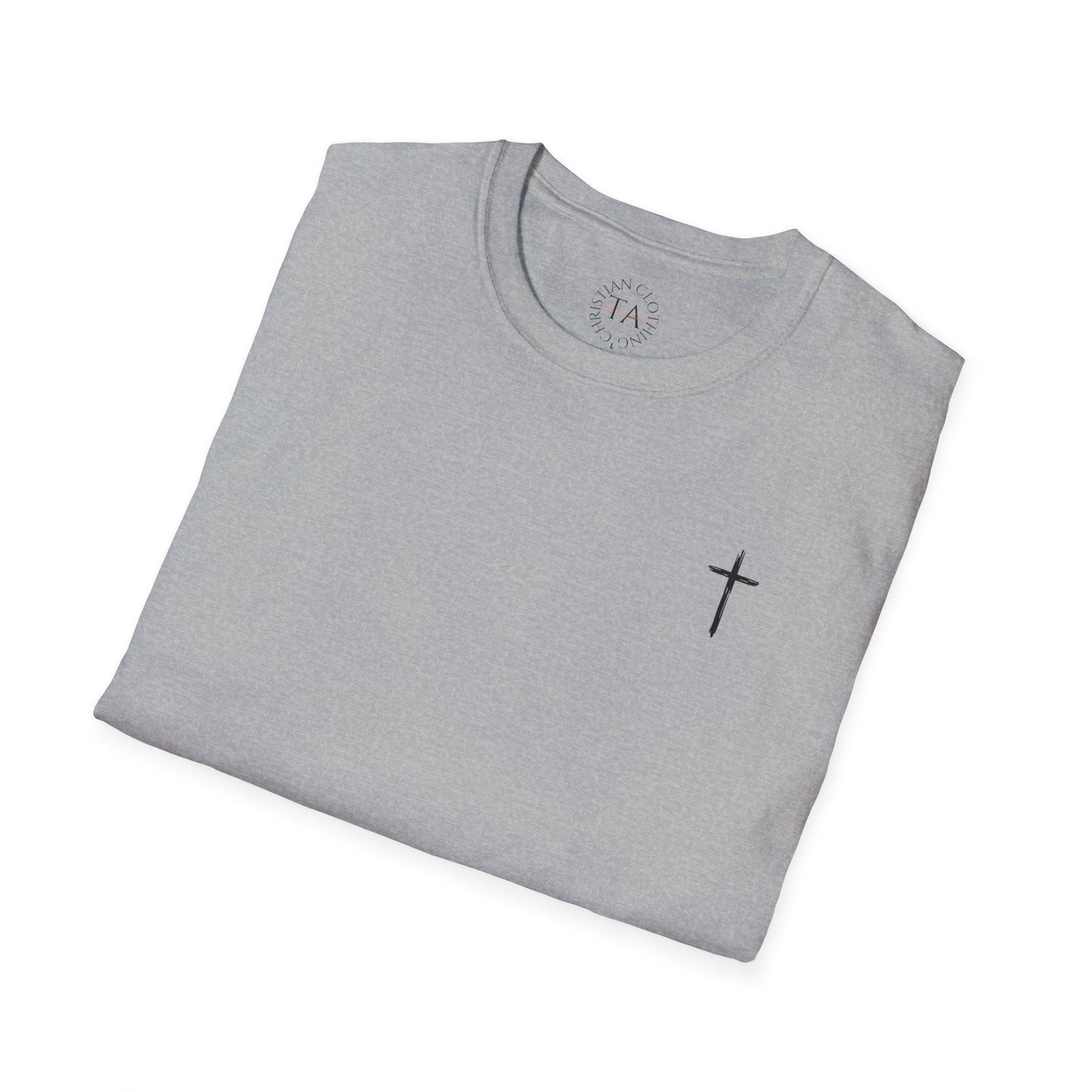 Faith-Inspired Unisex Softstyle T-Shirt, Vintage American Flag Tee, Inspirational Faith Shirt, Christian Apparel, Gifts for Believers