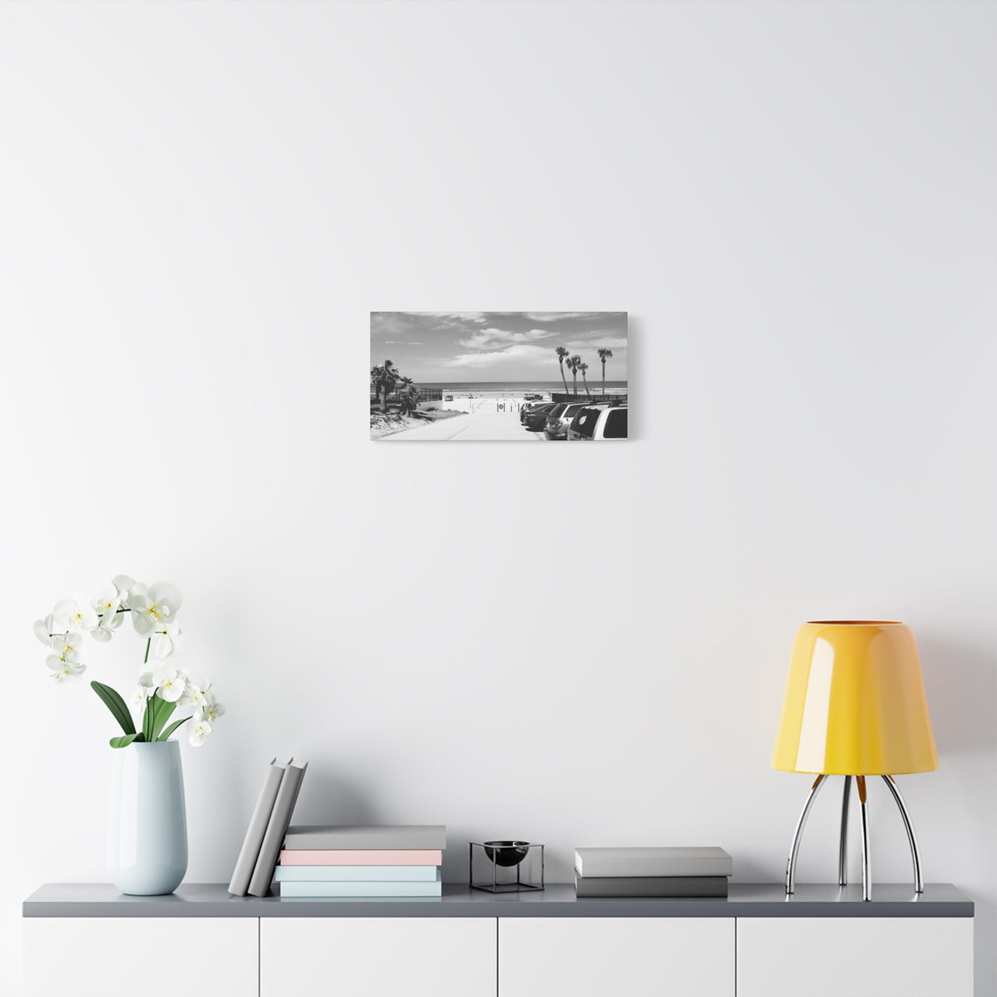 Serene Black & White Beach Vibes - Canvas Art