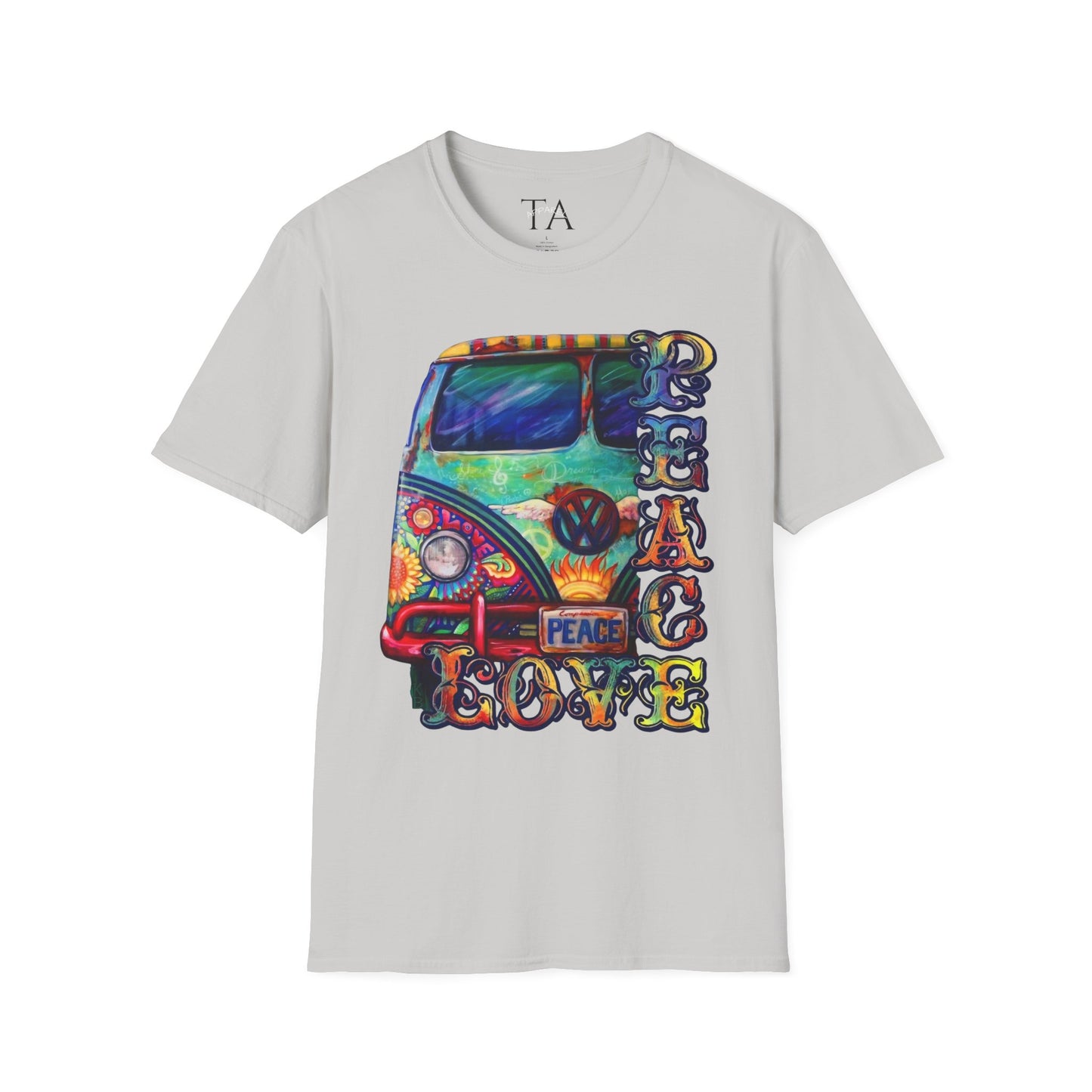 VW Groovy Peace & Love Retro Festival Shirt Tie-Dye T-Shirt
