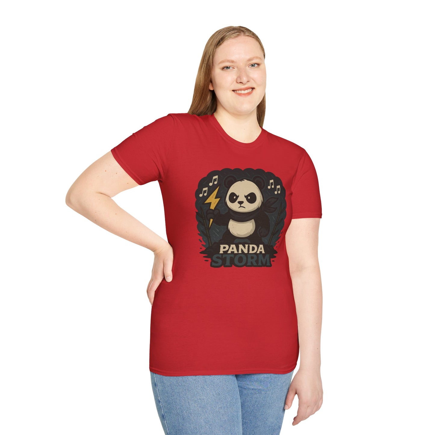 Panda Storm Tee for Animal and Music Lovers - Softstyle T-Shirt