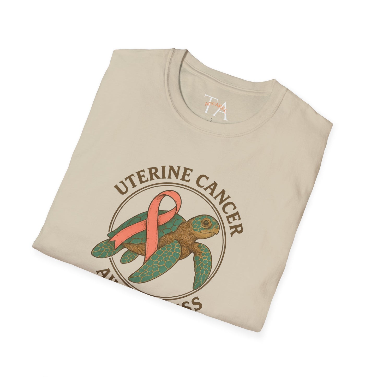 Uterine Cancer Awareness T-Shirt, Unisex Softstyle Tee, Supportive Apparel, Awareness Month Gift, Cancer Support Shirt, Birthday Gift