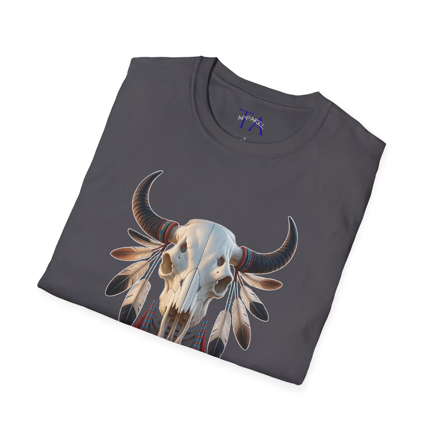 Native American Buffalo Skull T-Shirt - Whispers of the Ancestors