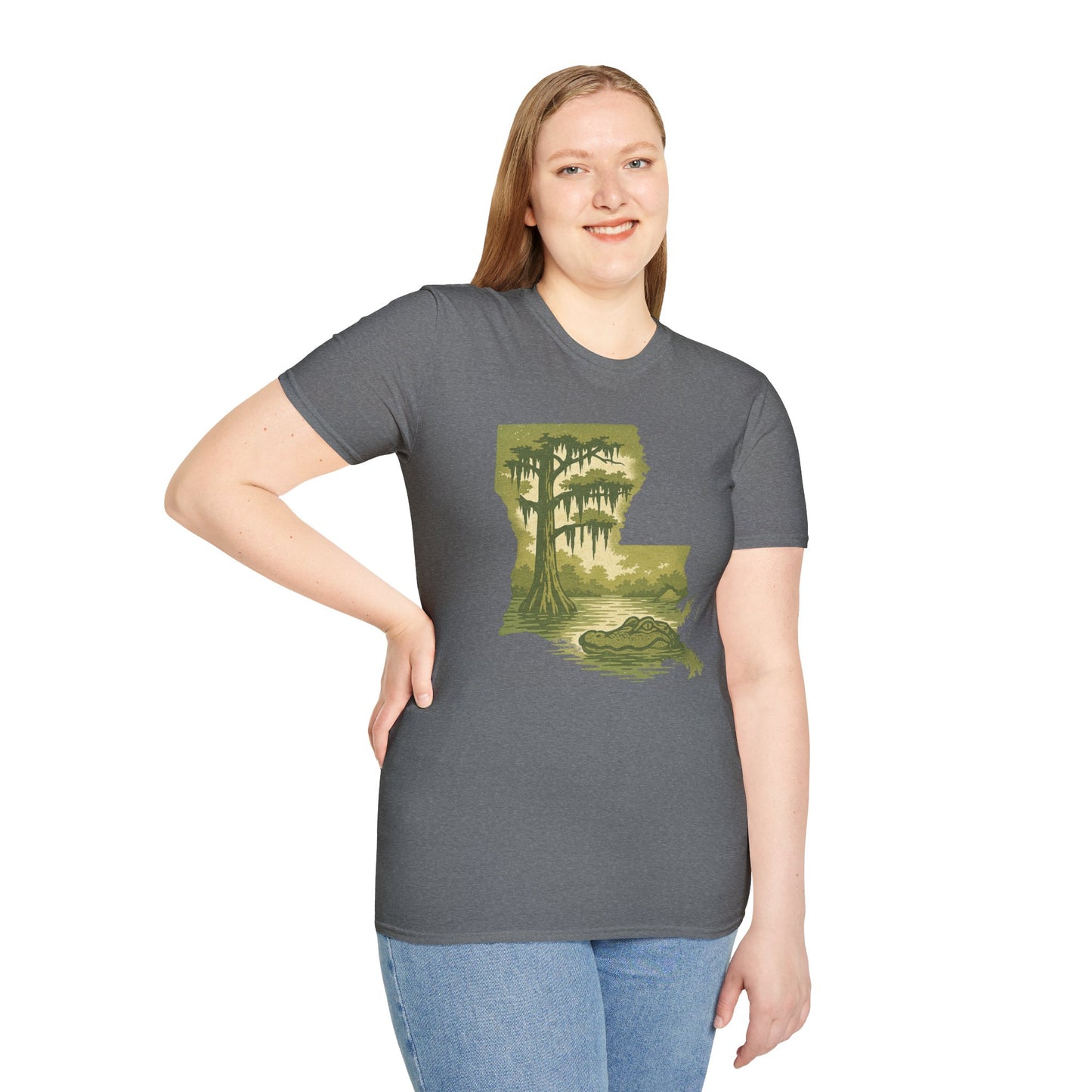 Louisiana Nature T-Shirt, Gift for Nature Lovers, Unisex Tee, Travel Souvenir, Outdoor Enthusiast Apparel, Urban Jungle Style