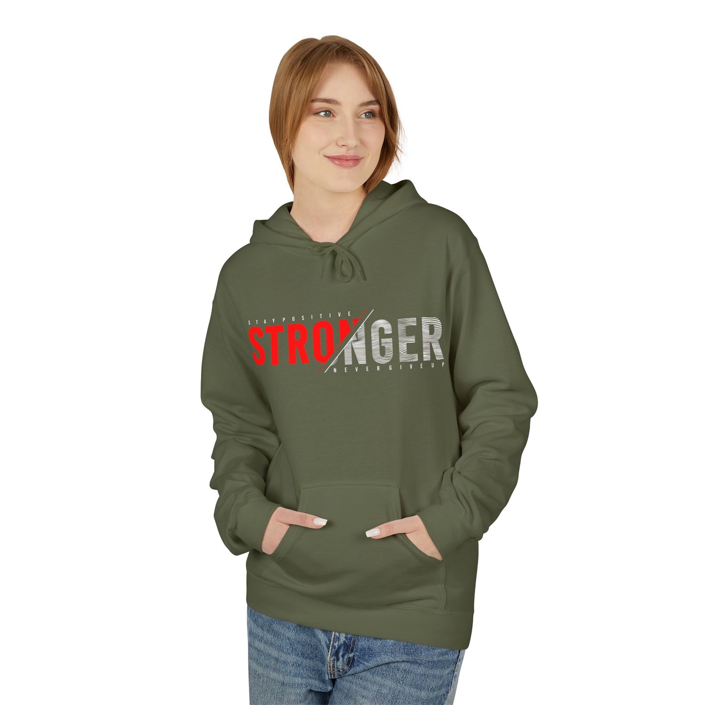 Stronger Every Day Motivational Hoodie – Stay Positive, Never Give Up