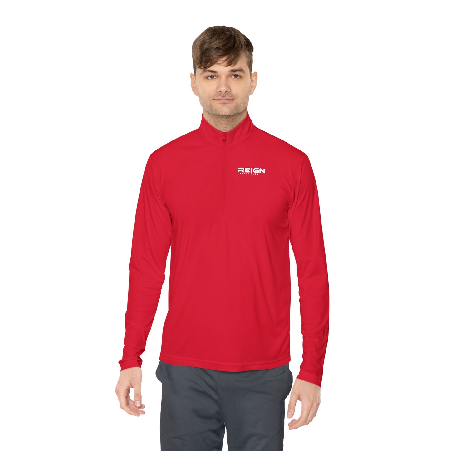 Reign Volleyball Quarter-Zip Pullover — Minimal 'weekend' Chest Logo Pullover