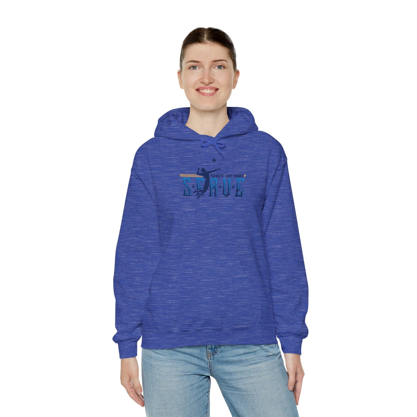 UPTIME Volleyball Hoodie with Serve Design, Unisex Sportswear, Perfect Gift for Athletes, Workout Gear, Cool Casual Wear, Back to School