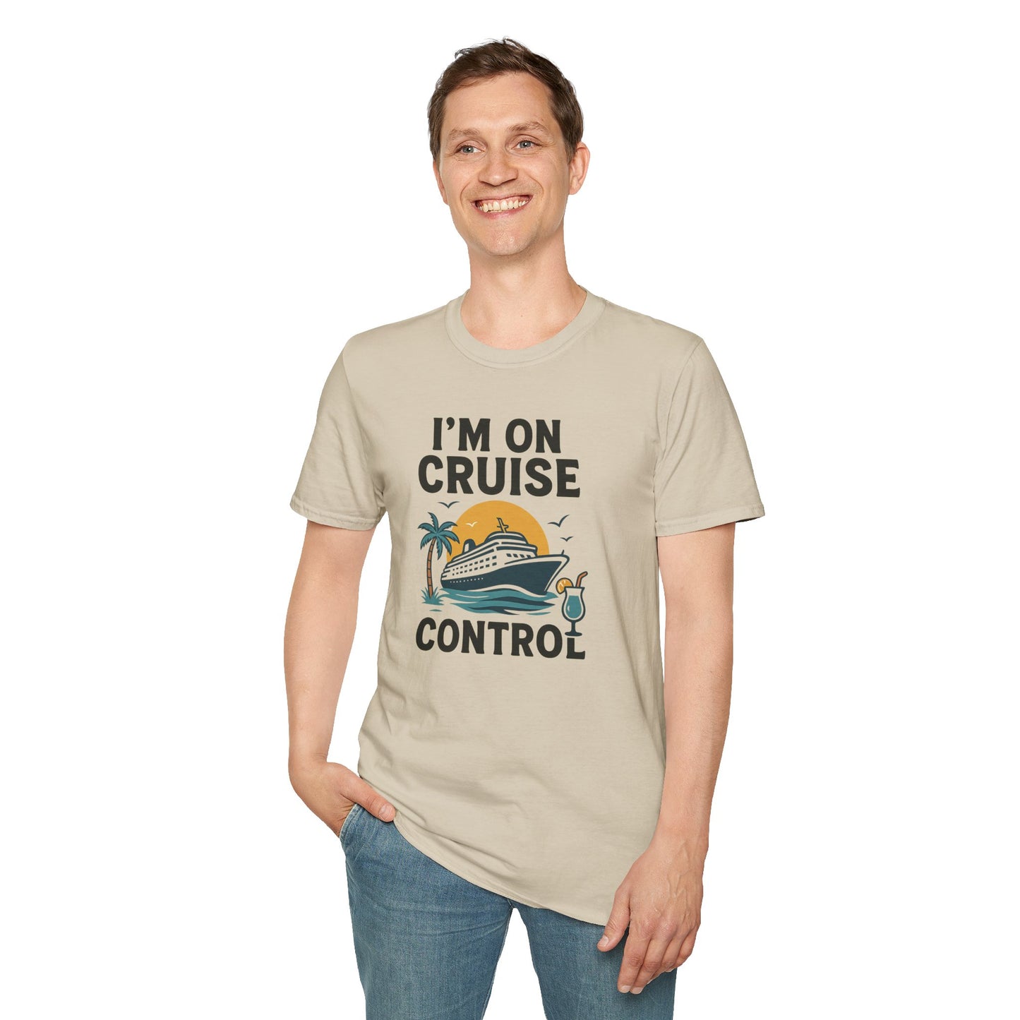 Cruise Control Tee - Unisex Softstyle T-Shirt, Vacation Shirt, Travel Apparel, Summer Wear, Cruise Gift, Relaxation Outfit