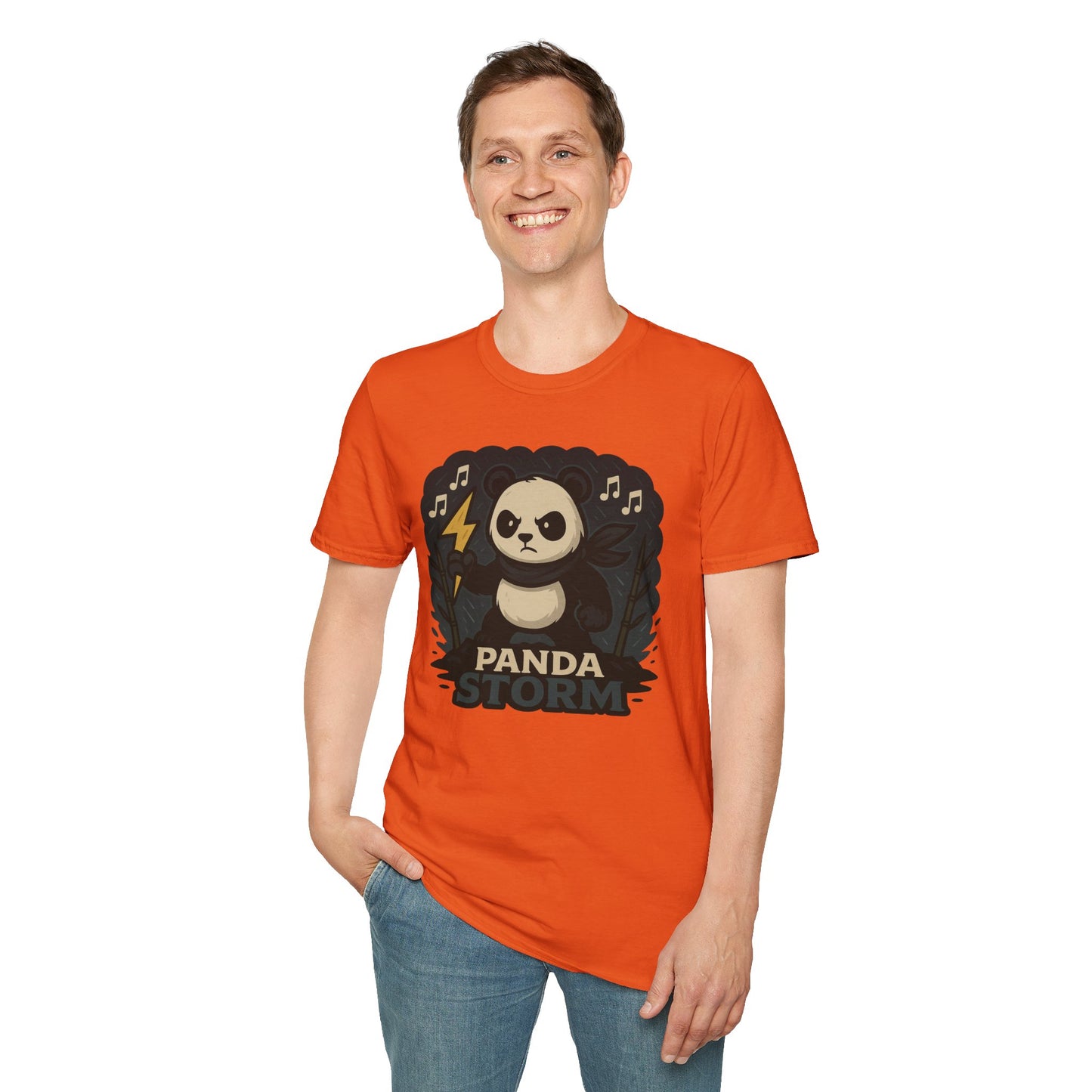 Panda Storm Tee for Animal and Music Lovers - Softstyle T-Shirt