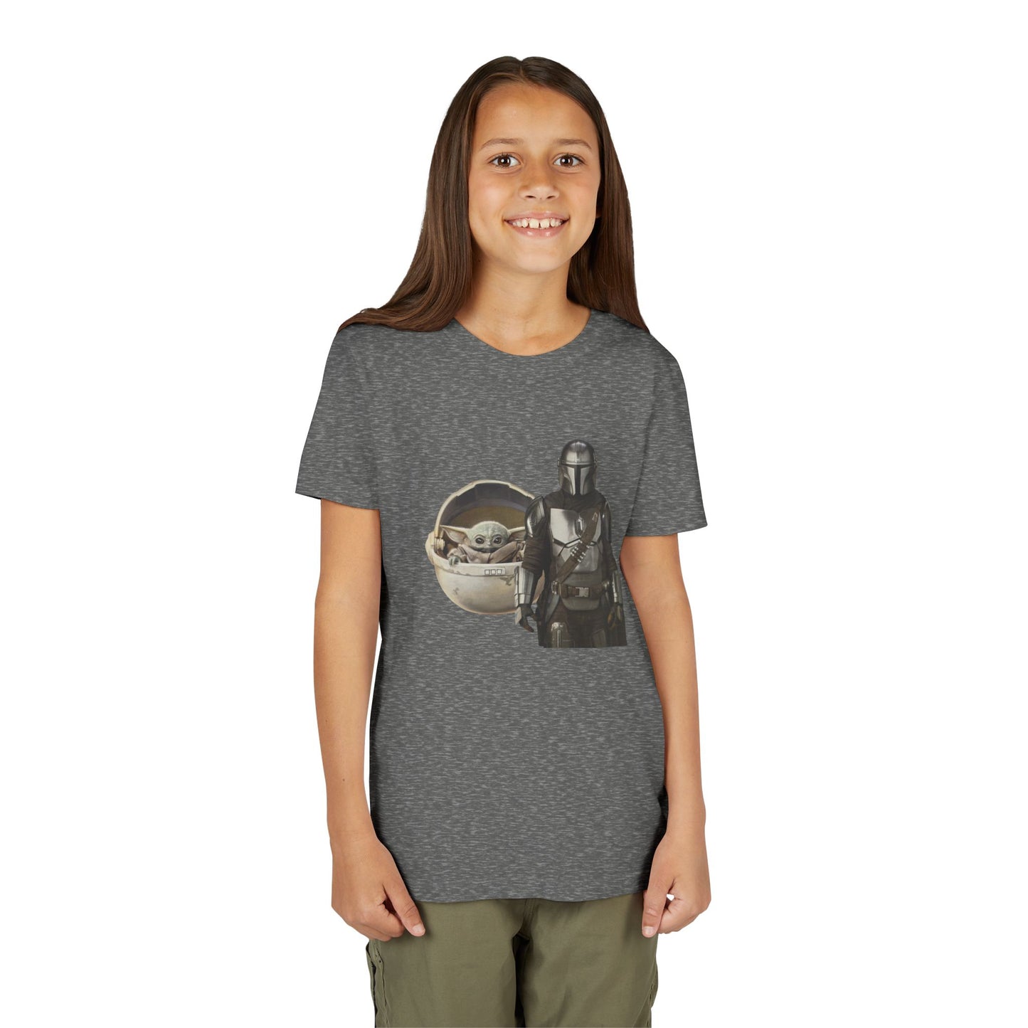 Kids Star Wars Inspired Youth Tee, Mandalorian T-Shirt, Grogu Shirt, Galaxy Adventure, Kids Summer Outfit, Birthday Gift
