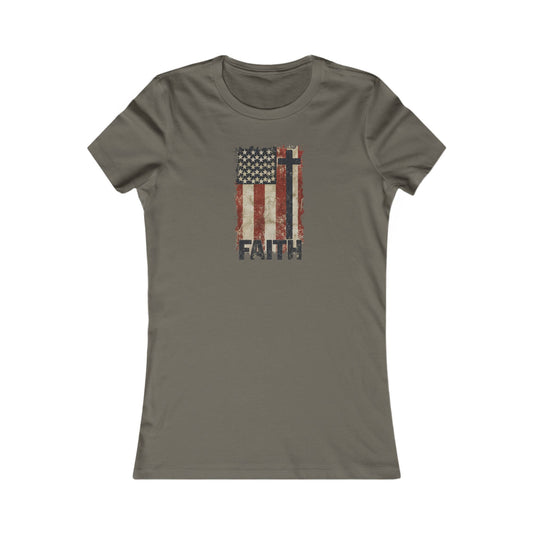 Women's Inspirational Faith Graphic Tee, Casual Top, Patriot Shirt, Inspirational Gift, Everyday Wear, 4th of July, Faith Apparel