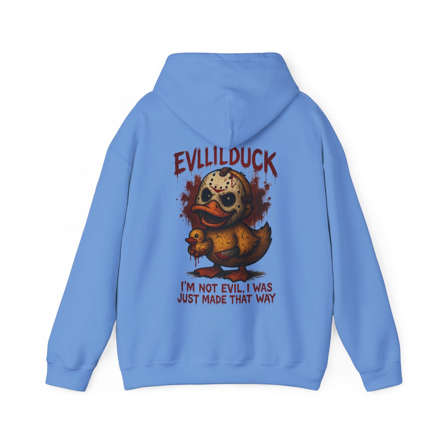 Evllilduck Funny Horror Themed Hoodie - Unisex Sweatshirt for Halloween