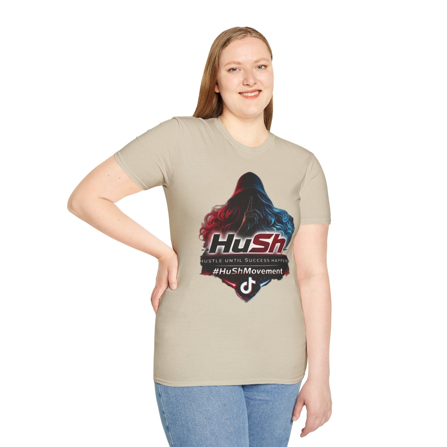 #HuSh Movement feminine Logo T-Shirt | Hustle Until Success Happens