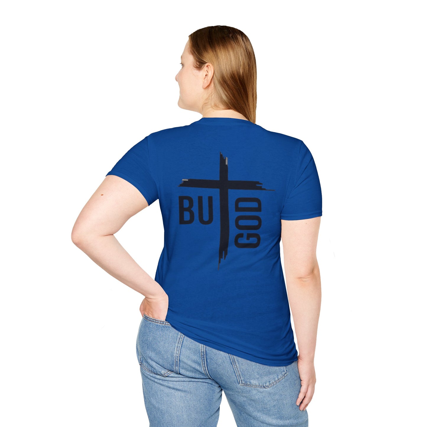 Faith Inspired Unisex Softstyle T-Shirt - 'BUT GOD' - Inspirational Gift for Believers