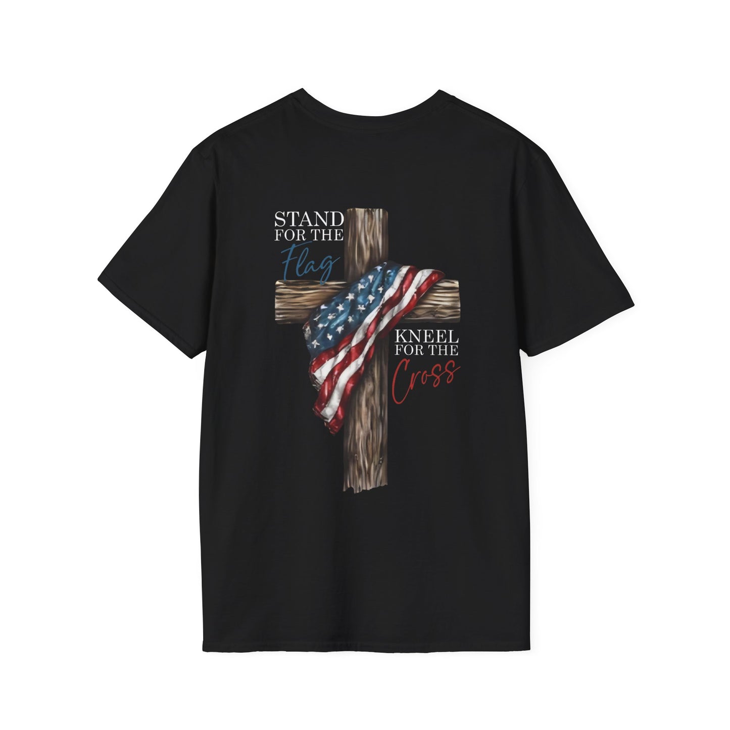 Stand for the Flag, Kneel for the Cross - Patriotic Religious T-Shirt, Faith-Based Apparel, Independence Day Outfit, Christian Gift