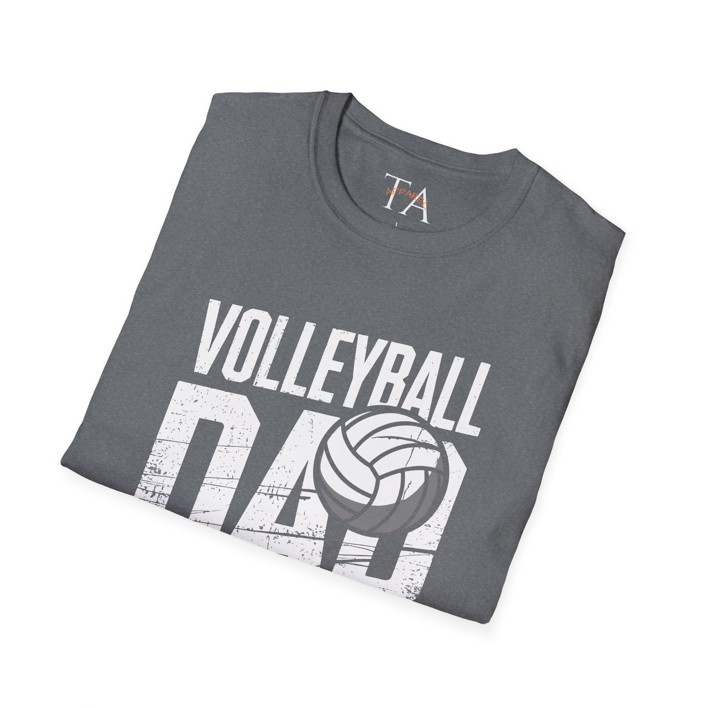 Volleyball Dad Distressed Design Unisex T-Shirt - Customize with Player Number