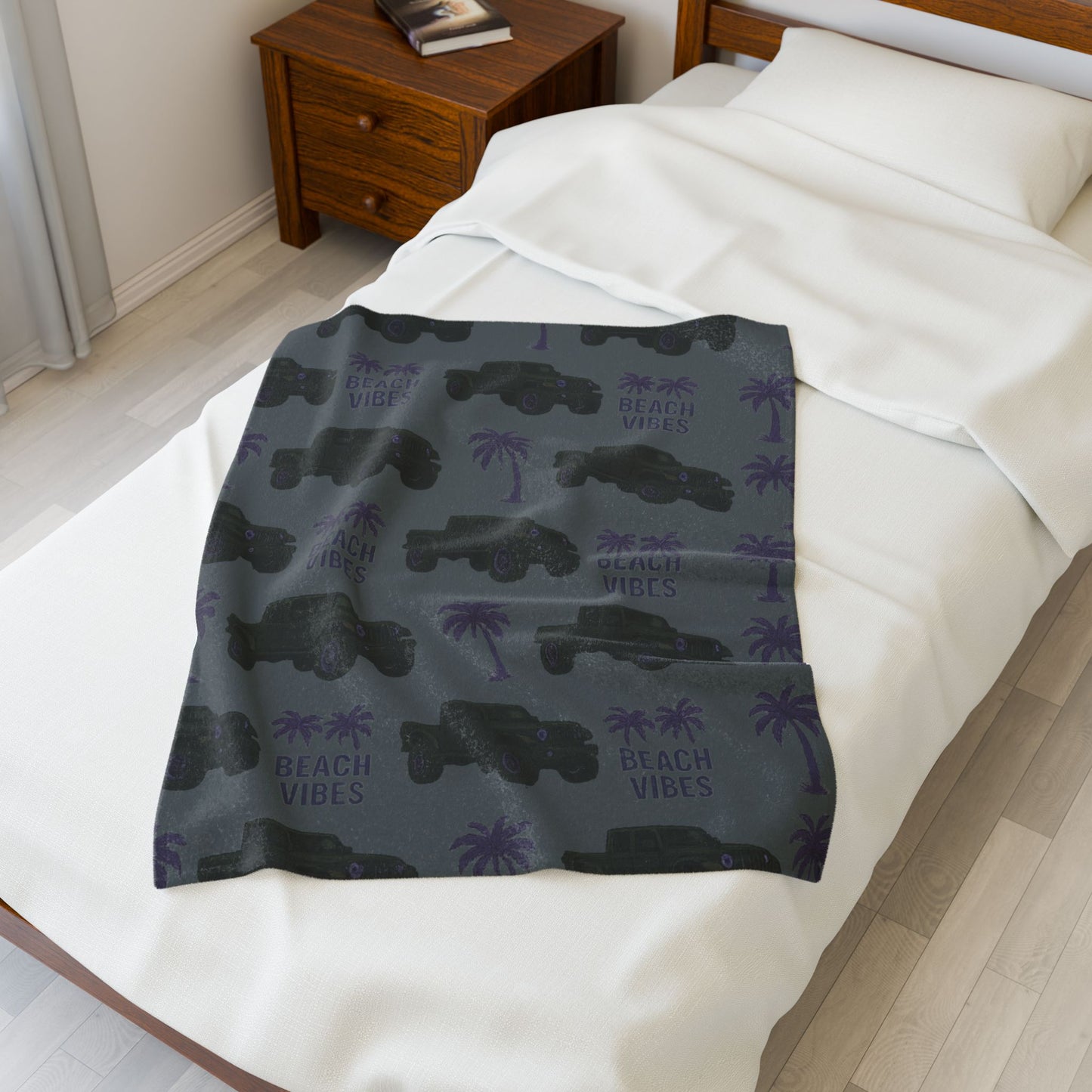 Beach Vibes Custom Jeep Gladiator Throw Blanket