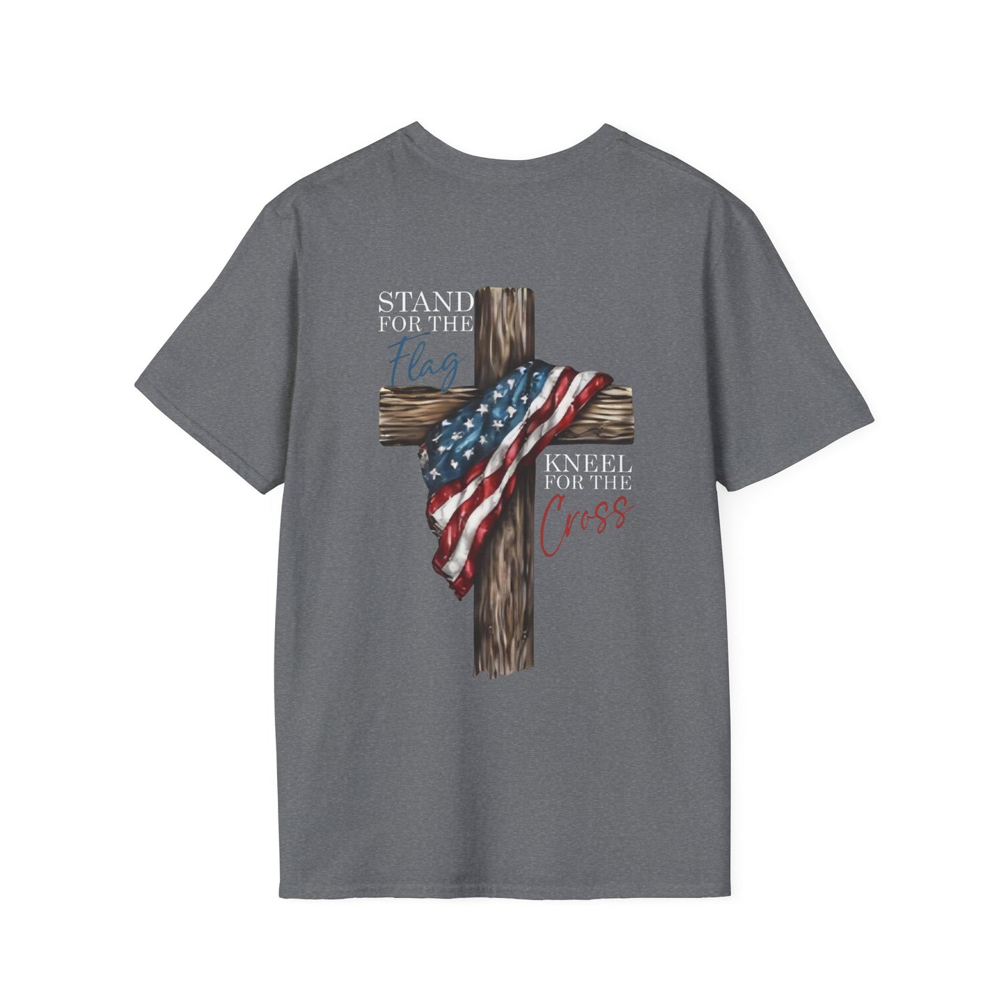 Stand for the Flag, Kneel for the Cross - Patriotic Religious T-Shirt, Faith-Based Apparel, Independence Day Outfit, Christian Gift