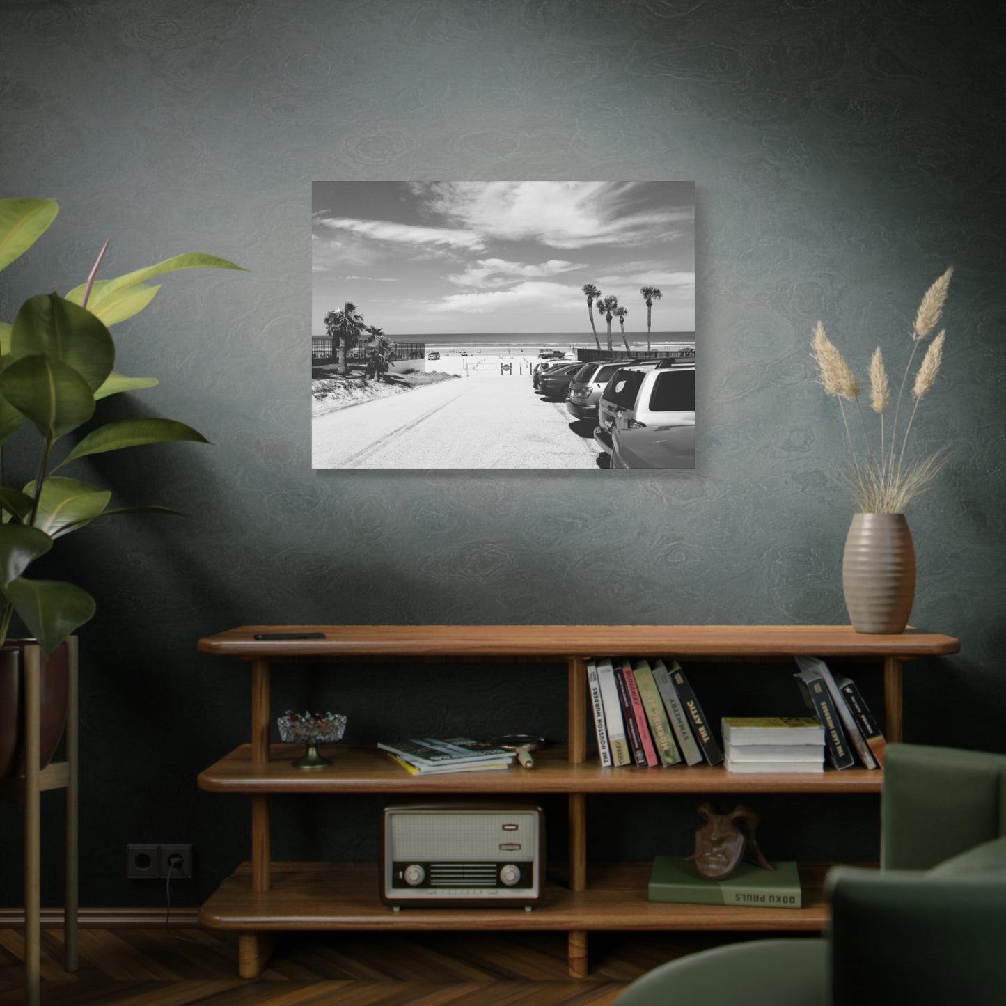 Serene Black & White Beach Vibes - Canvas Art