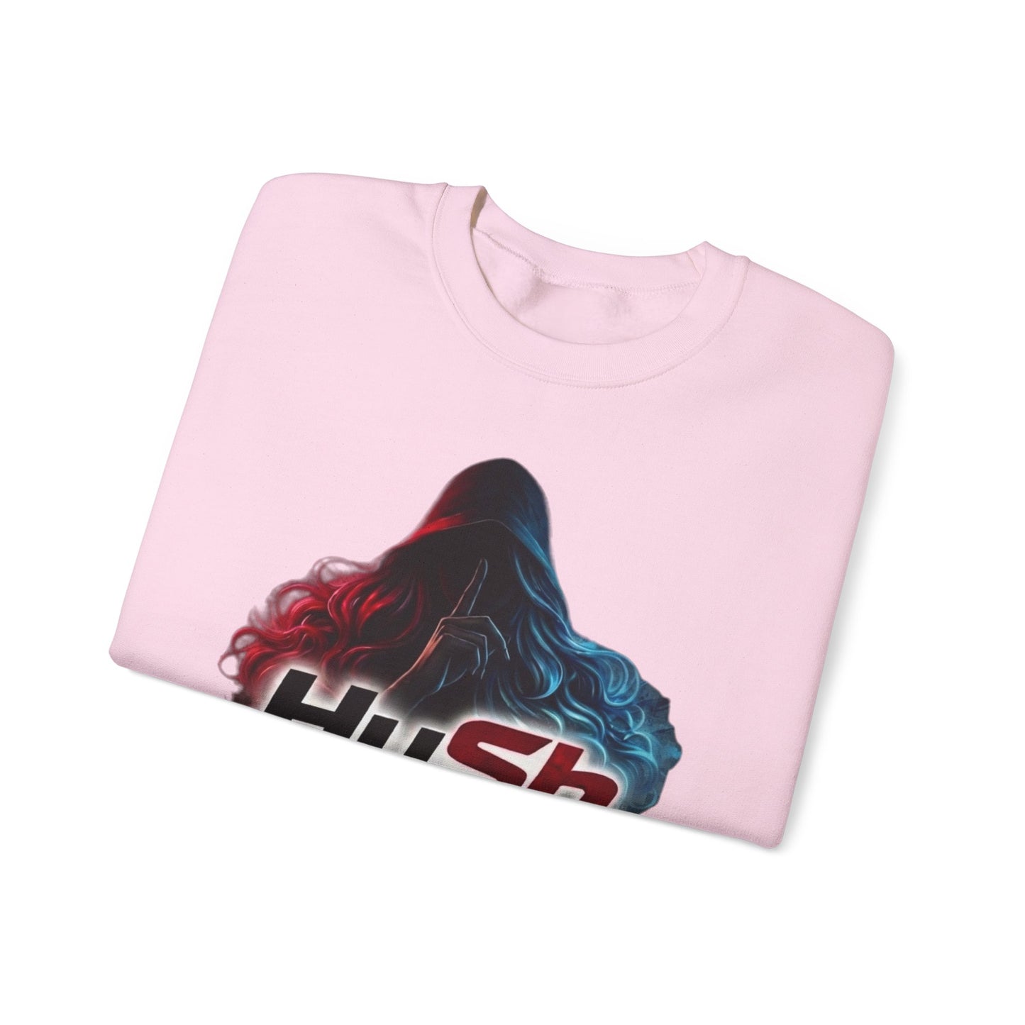 #HuSh Movement feminine Logo Crewneck Sweatshirt | TikTok Inspired Hooded Silhouette