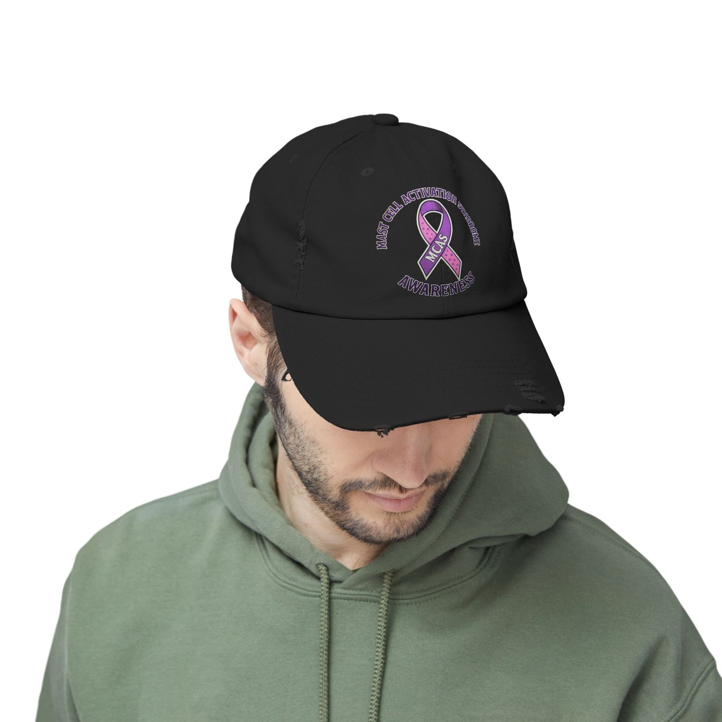 Mast Cell Activation Syndrome Unisex Distressed Awareness Hat