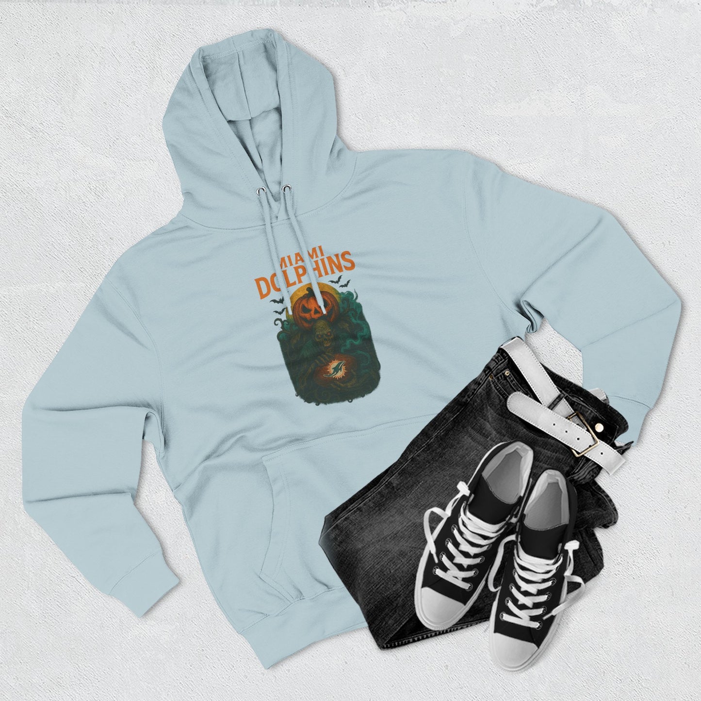Halloween Cozy Dolphin Fleece Hoodie: Ocean Lovers, Casual Wear, Animal Lovers Gift, Beach Days, Relaxing at Home. Sea Life Graphic