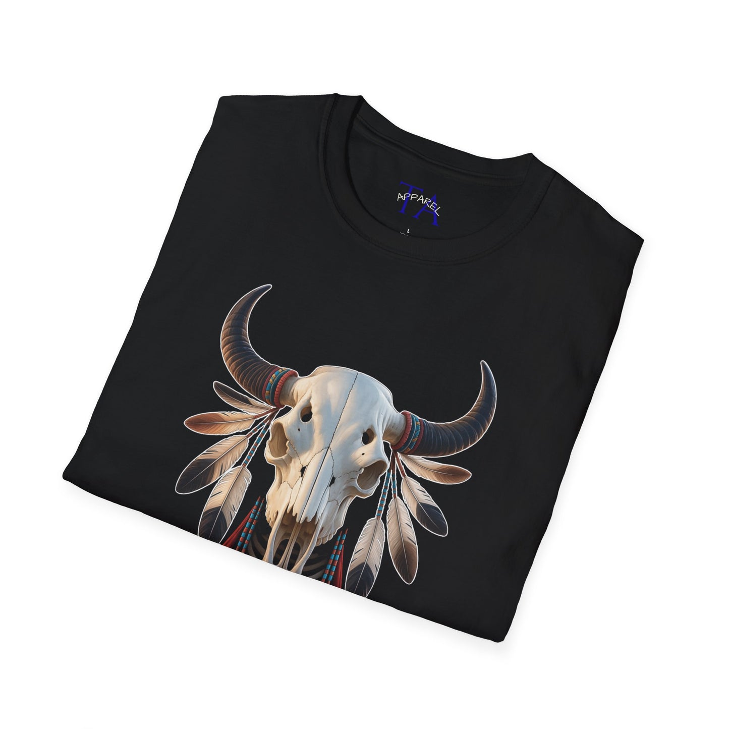 Native American Buffalo Skull T-Shirt - Whispers of the Ancestors